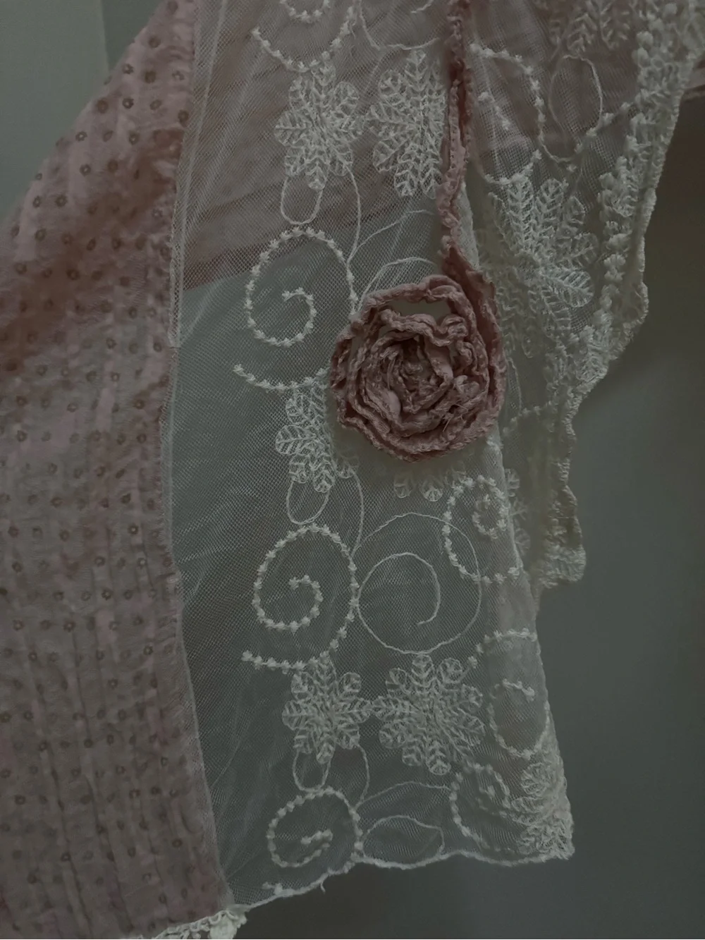 Multiway Lace Rosette Scarf Shrug Shawl Cottagecore Fairy